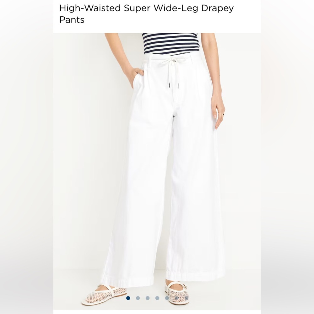 White Wide-Leg Pants